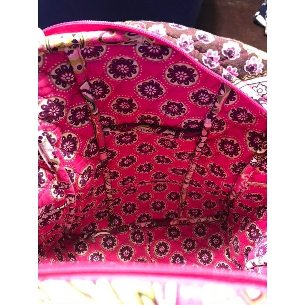 Vera Bradley Very Berry Paisley Quilted Cotton Backpack Floral Print Bag